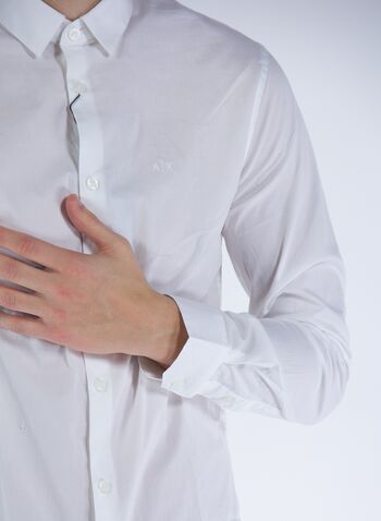 CAMICIA POPELINE STRETCH, 1100WHT, small