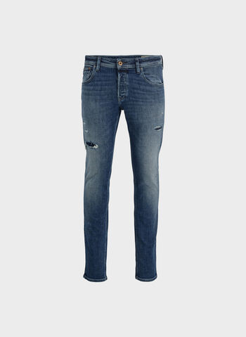 JEANS GLENN MICRO ROTTURE, BLUE DENIM, small