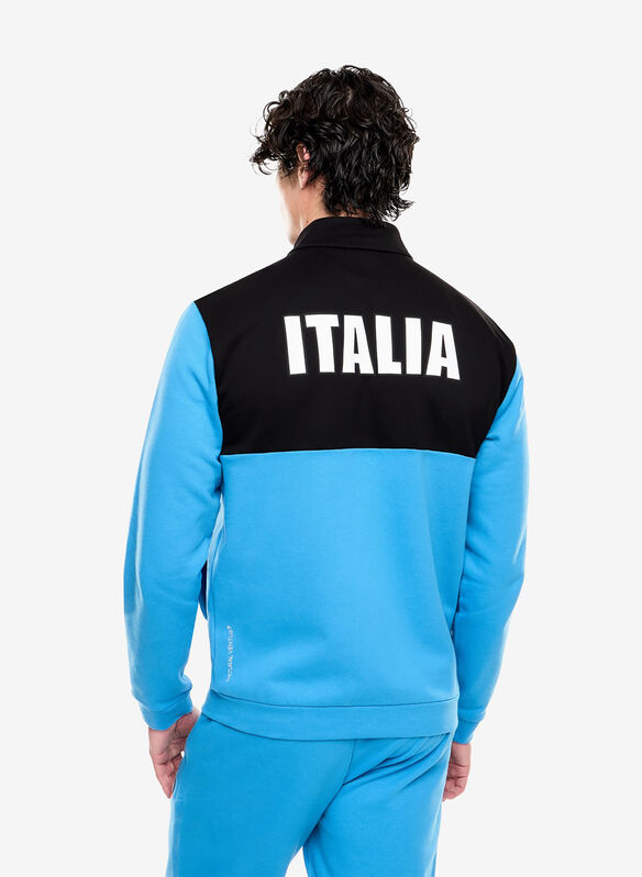 FELPA CON ZIP FISI IN NATURAL VENTUS7, M9092 IBIZA BLUE FISI, medium