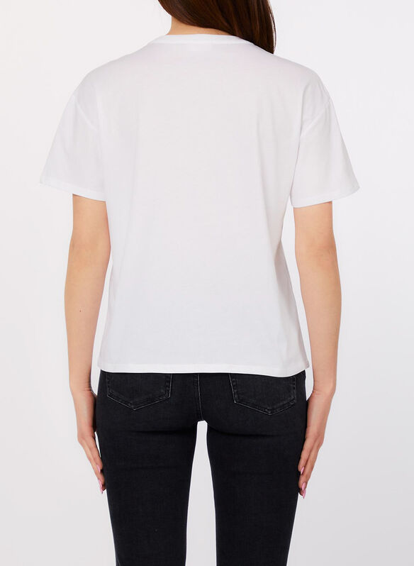 T-SHIRT MANICA CORTA CON STAMPA, P9265 WHT, medium