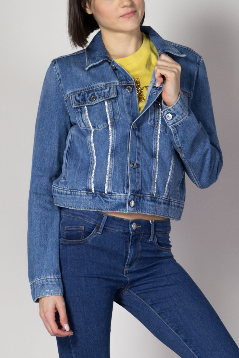 GUESS GIACCA IN JEANS CON STRASS Blu Donna | Sport85
