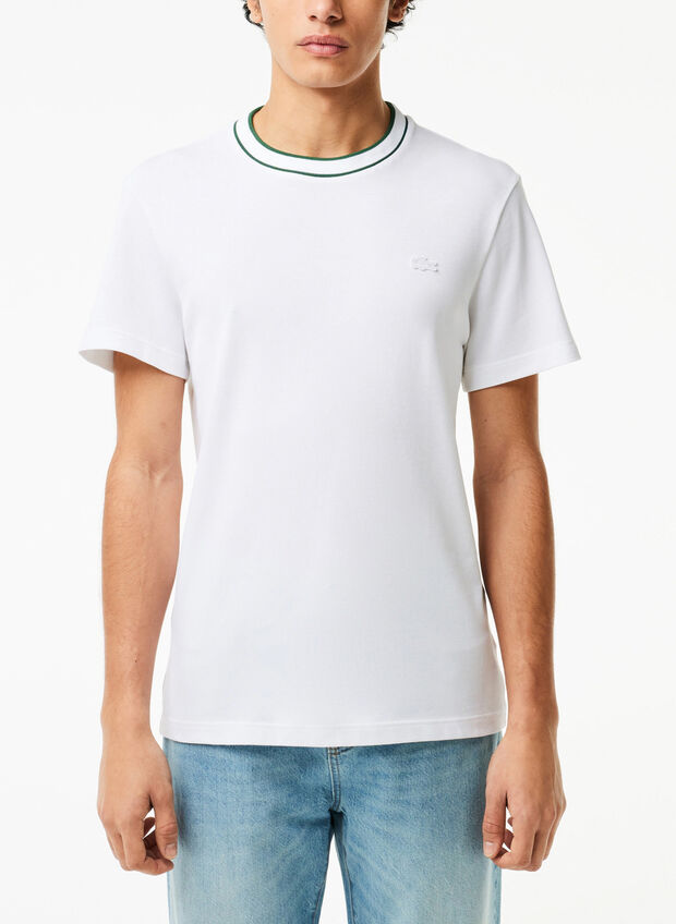 T-SHIRT GIROCOLLO, 001 WHT, large