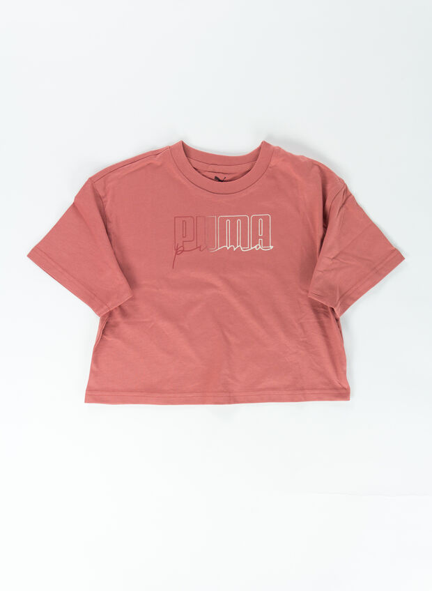 T-SHIRT CROP GRAPHIC LOGO RAGAZZA, 60 COCCIO, large