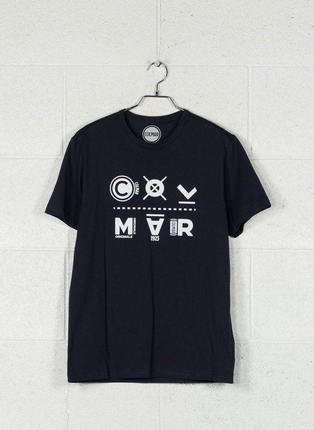 T-SHIRT CON LOGO, 68NVY, large