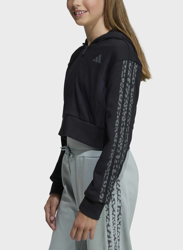 FELPA ANIMALIER RAGAZZA, - BLK, medium