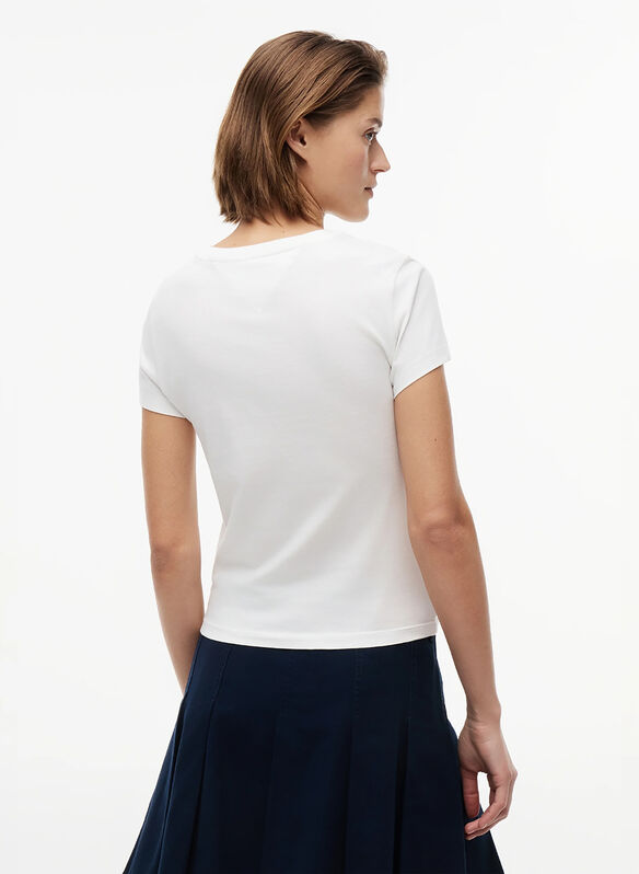 T-SHIRT LOGO, YBL WHT, medium
