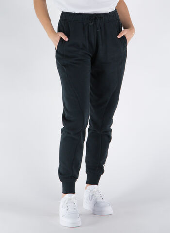 PANTALONE JOGGER IN FLEECE A VITA MEDIA, 010 BLK, small