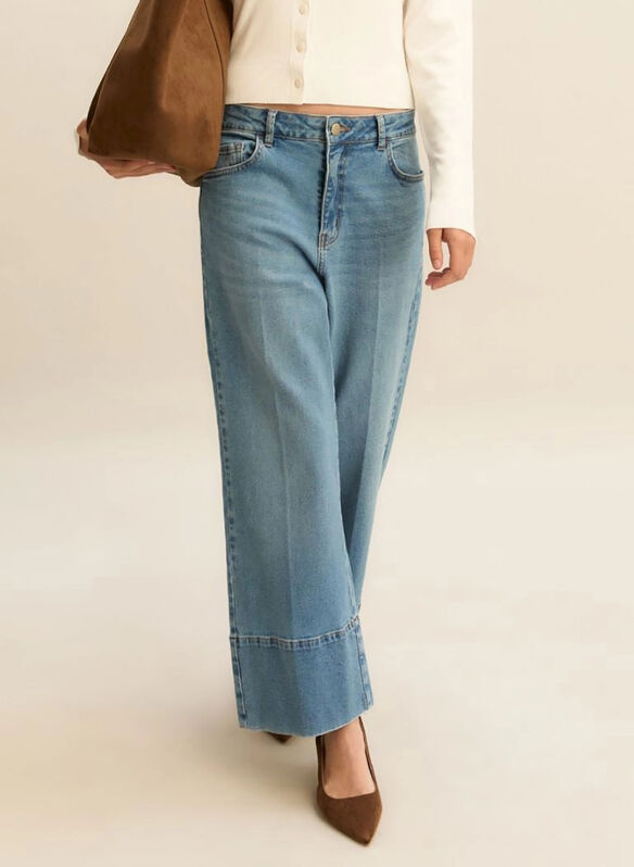 JEANS CROPPED AMPIO, 003 CHIARO, medium