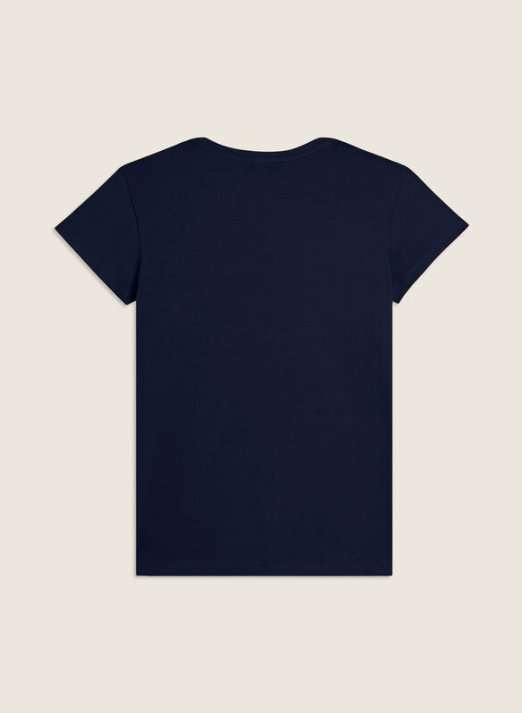 T-SHIRT MANICA CORTA CON LOGO, B109 NVY, medium