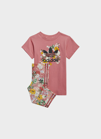 COMPLETO HER STUDIO LONDON FLORAL TEE DRESS TREFOIL BIMBA, PINK, small