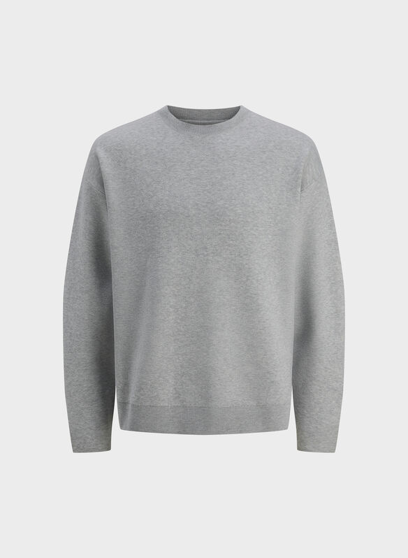 MAGLIONE BRADFORD, LIGHT GREY MELANGE, medium
