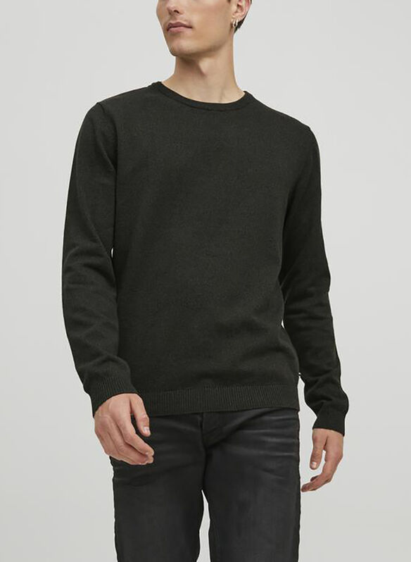 MAGLIONE GIROCOLLO BASIC ESSENTIAL, FOREST NIGHT, medium