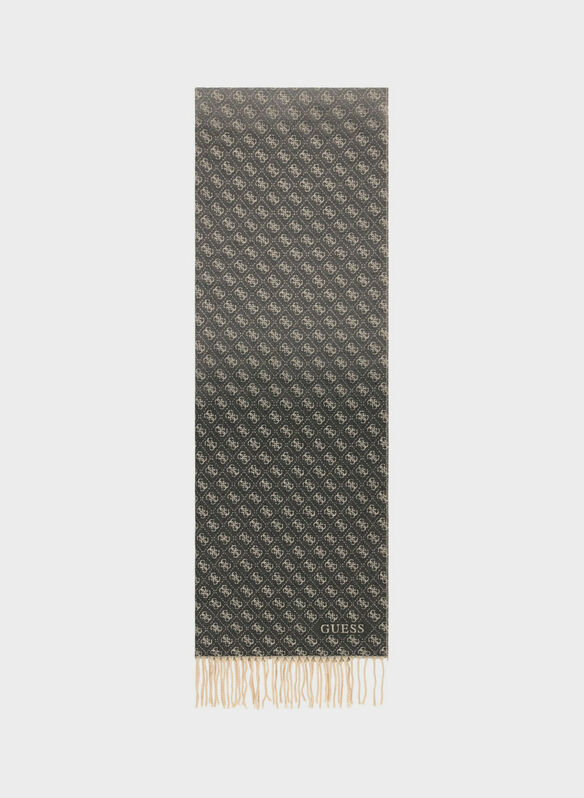 SCIARPA LOGATA VISCOSA, BML BLK, medium