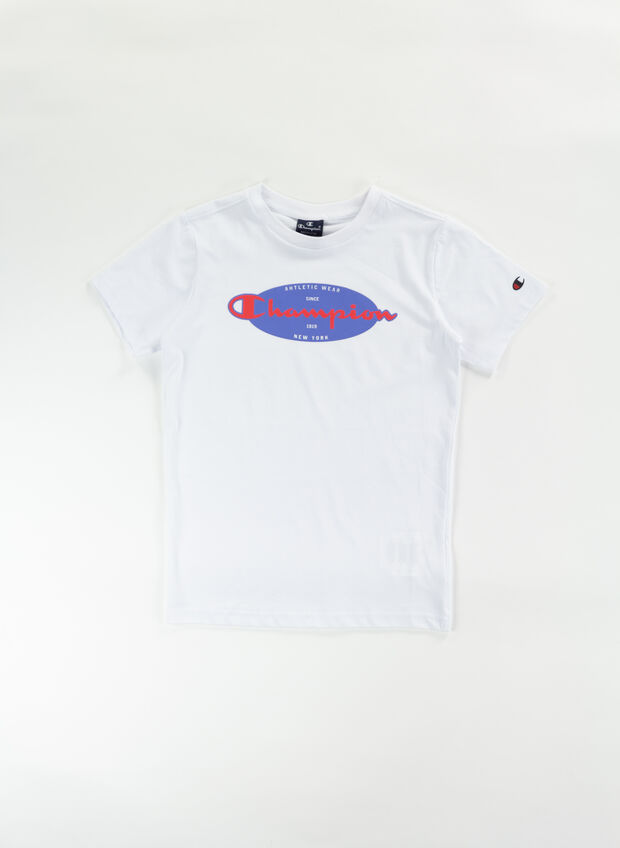T-SHIRT GRAPHIC LOGO RAGAZZO, WW001 WHT, large
