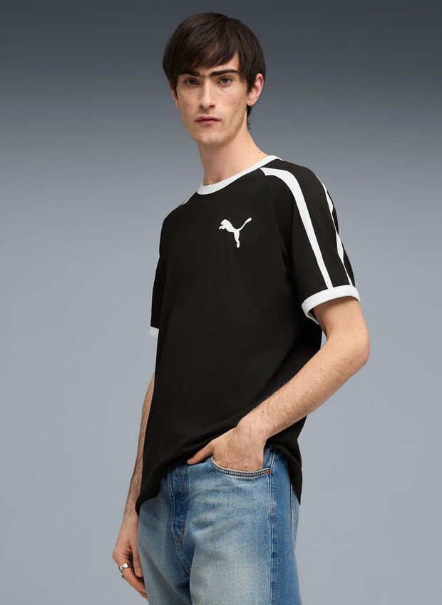 T.SHIRT BIG CAT RINGER, 01 BLK, large