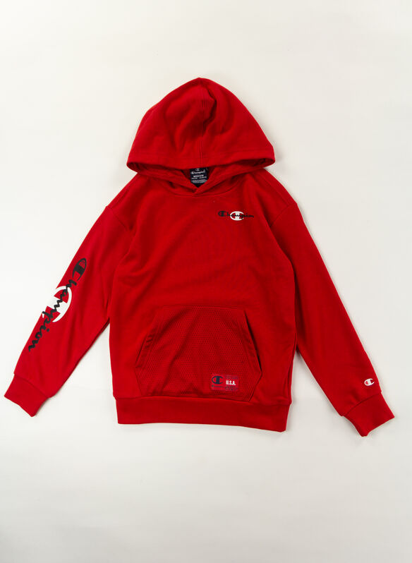 FELPA CON CAPPUCCIO RAGAZZO, RS053 RED, medium