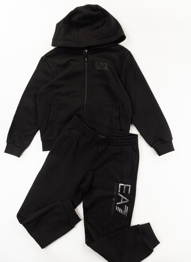 TUTA FULL ZIP BIG LOGO RAGAZZO, 1200 BLK, large