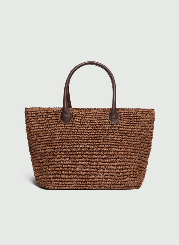 BORSA BALIA RAFIA, 001 CUOIO, large
