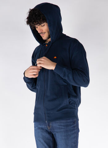 FELPA FULL ZIP CON LOGO, 858 NVY, small