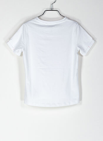T-SHIRT PRINTED RAGAZZA, BRIGHT WHT, small