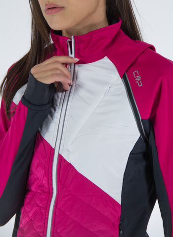 GIACCA IBRIDA CON MANICHE REMOVIBILI, B870 FUXIABLKWHT, small