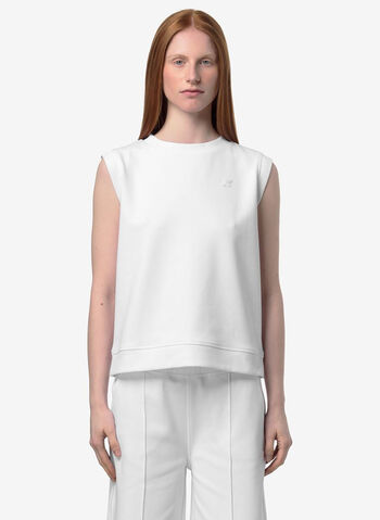 T-SHIRT LONJELLE INTERLOCK, 001 WHT, small