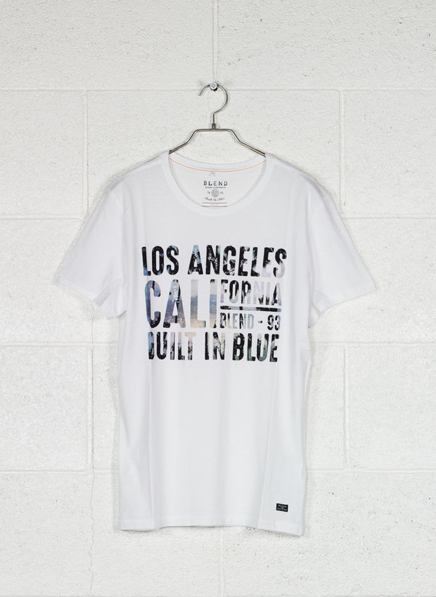 T-SHIRT STAMPA LOS ANGELES CALIFORNIA, 70002WHT, large