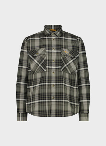CAMICIA CHECK, 44ES OLIVE GESSO, small