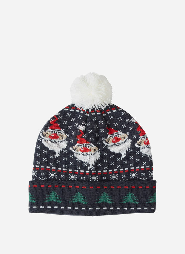 CAPPELLO MAGLIA PONPON XMAS, 74645NVY, large