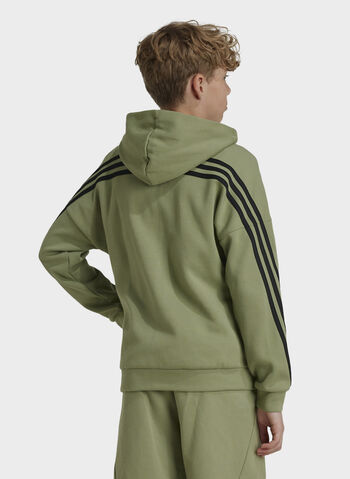 FELPA FUTURE ICON 3-STRIPES RAGAZZO, TENT GREEN, small
