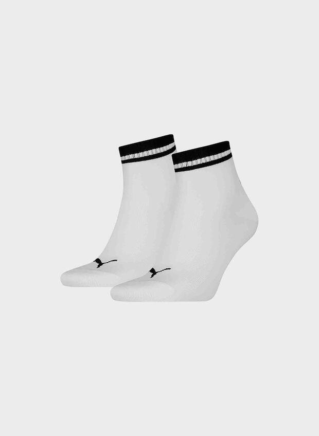 CALZA QUARTER  HERITAGE 2PAIA UNISEX, 002 WHT, large