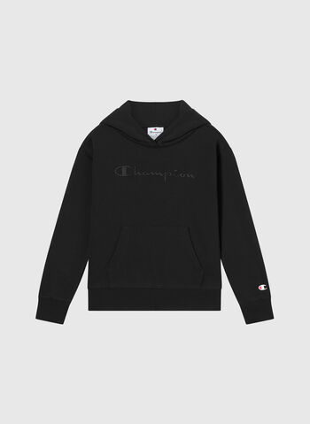 FELPA CON LOGO RICAMATO RAGAZZA, KK001 BLK, small