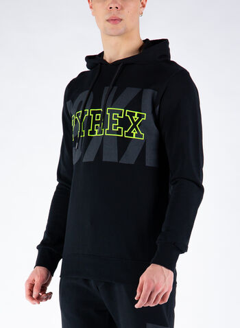 FELPA CAPPUCCIO CHIUSO LOGO, NERO, small