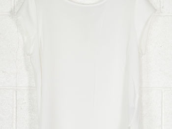 BLUSA LOOSE SHORT SLEEVED TOP, CLOUD WHT, small