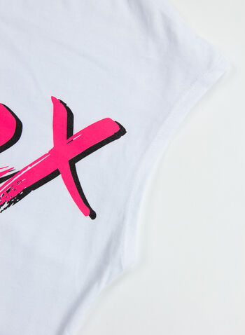 T-SHIRT LOGO FLUO RAGAZZA, 001WHT, small