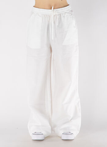 PANTALONE IN LINO, YBL WHT, small