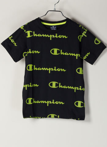 T-SHIRT FLUO ALL OVER AMERICAN CLASSIC RAGAZZO, KL002BLKYELLOW, small