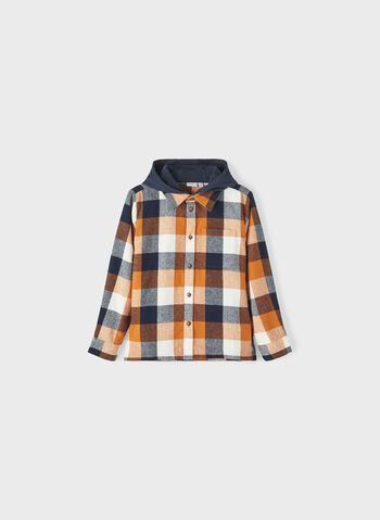 CAMICIA LANE CHECK RAGAZZO, AUTUMN MAPLE BISCOTTOWHT, small