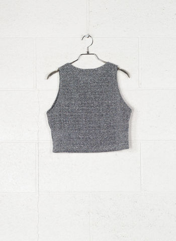 TOP CROP GLITTER, ARGENTONERO, small
