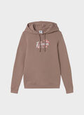 FELPA ESS FLORAL HOODIE, 88 SANDSTONE, thumb