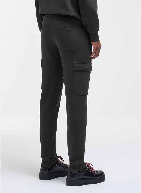 PANTALONE CARGO STYLE FELPA, 99 BLK, medium
