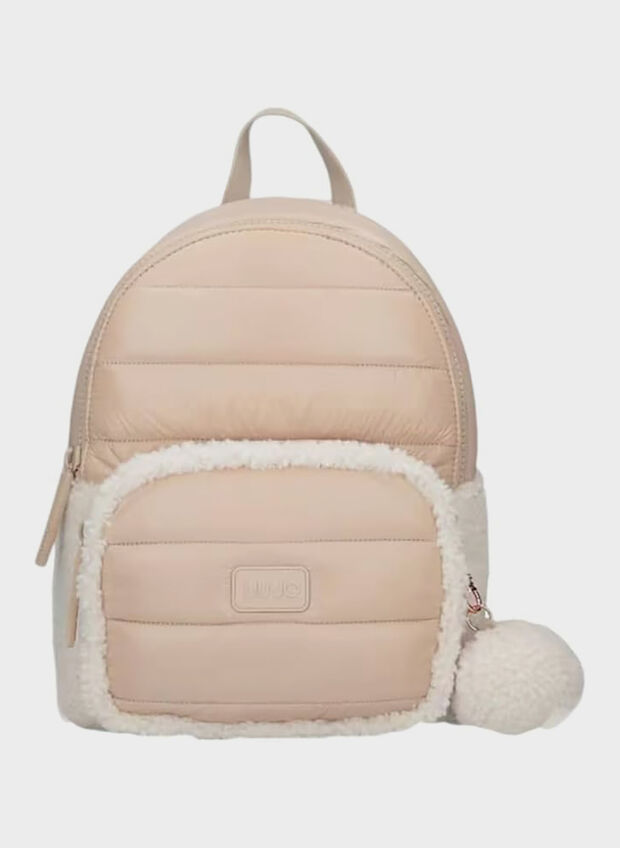 ZAINO TRAPUNTATO CON INSERTI TEDDY UNISEX, 51314 CAMEL, large