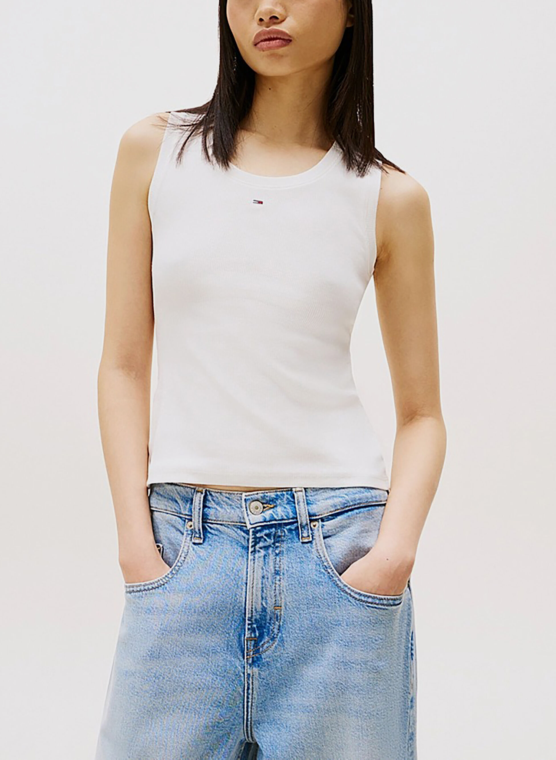 TOMMY JEANS CANOTTA A COSTINE