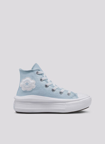 SCARPA CHUCK TAYLOR ALL STAR MOVE PLATFORM CLOUD PATCH BAMBINA, 453 LIGHTBLUE, small