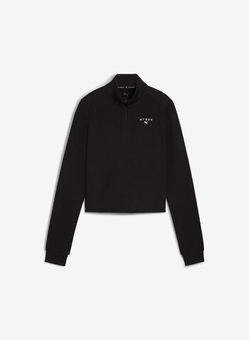 FELPA HALF ZIP PUMA X HYROX CLOUDSPUN, 01 BLK, small