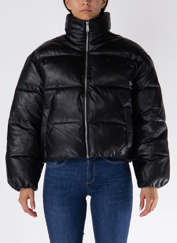 PIUMINO CORTO IN ECOPELLE, , large