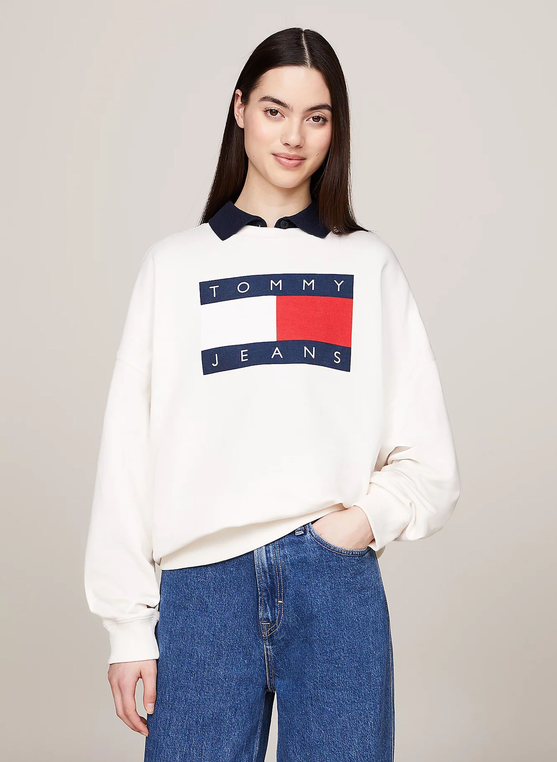 FELPA OVERSIZE CON BANDIERA S