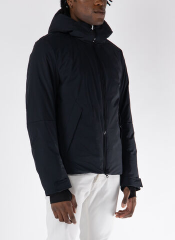 GIUBBOTTO FULL ZIP CON CAPPUCCIO, 90 BLK, small