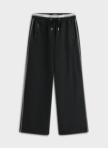 PANTALONE JOGGERS LARGHI CON LOGO RIPETUTO, BDS BLK, small