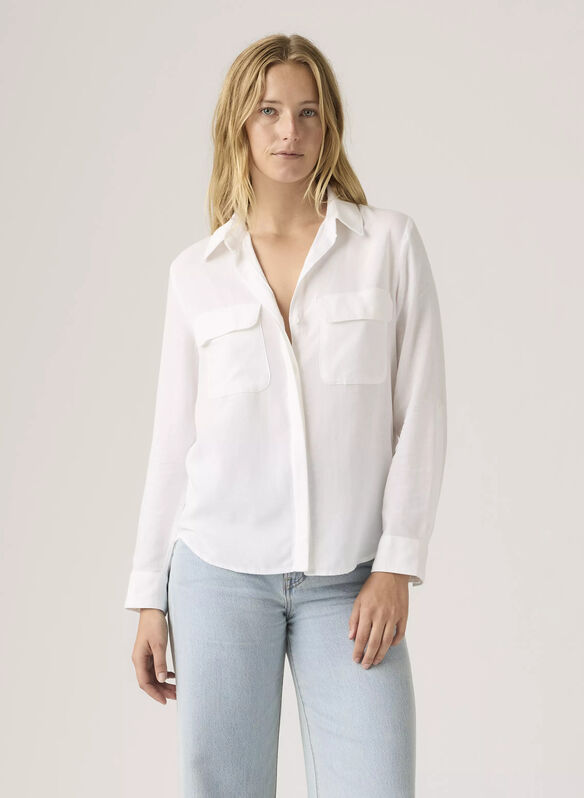 CAMICIA ELAINE UTILITY LIGHTWEIGHT, 0002 WHT, medium